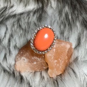 Rachel Zoe gold plated ring with Austrian crystals